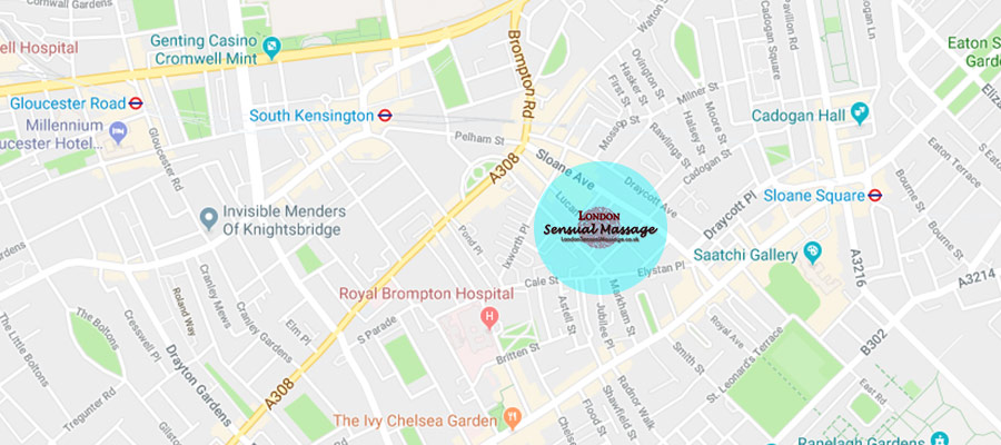 South Kensington Massage parlour location